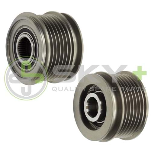 ALT RULMANLI KASNAK VW TRANSPORTER T5 AUDI BMW SEAT SKODA BOSCH TIP 6 Kanal (F-227628 F-553470 535001210)