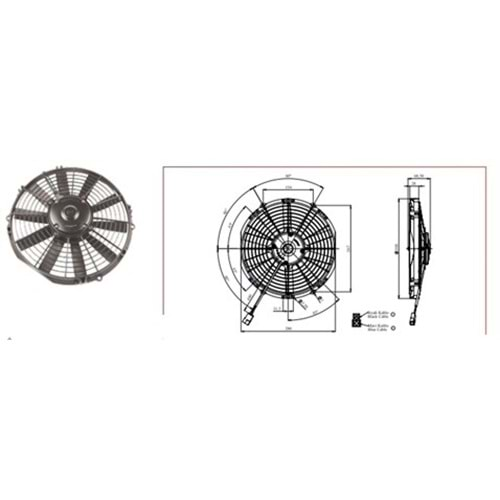 12V - 11 AKSİYEL FAN KOMPLE (REVERSIBLE)