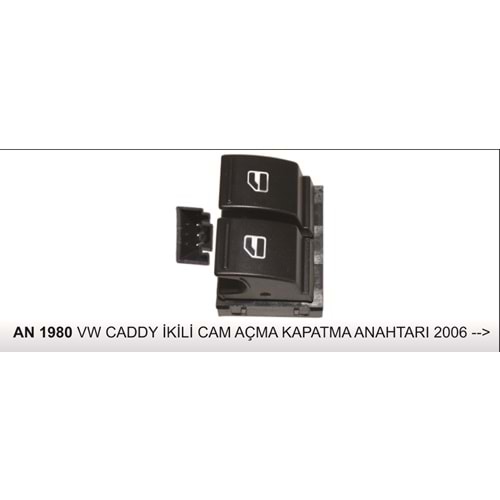 VW.CADDY İKİLİ CAM AÇMA-KAPAMA ANAHTARI 2006-->