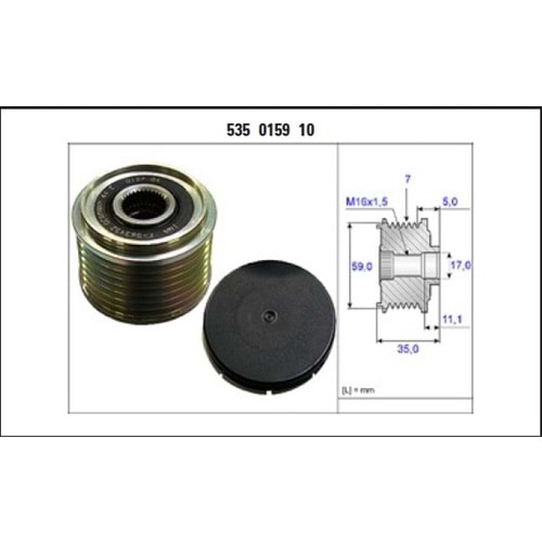 ALT RULMANLI KASNAK TRANSIT V F-563432