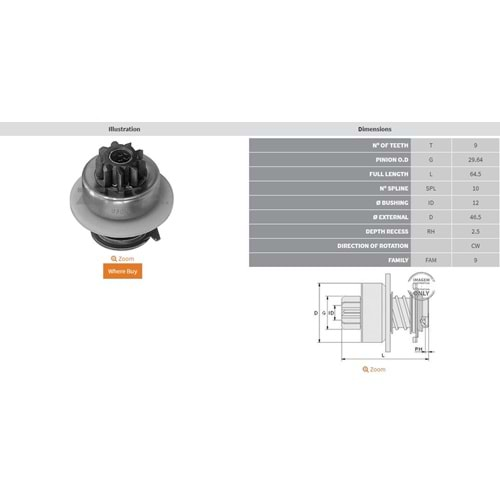 9 DİŞ LOMBARDİNİ - BMW723-730-733(77-79)