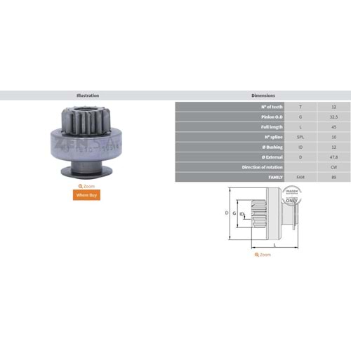 12 DIS (CCW) RENAULT DUSTER - SANDERO 2.0L