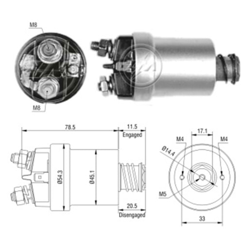 12V MF FRANSIZ TİP PEG.504-505