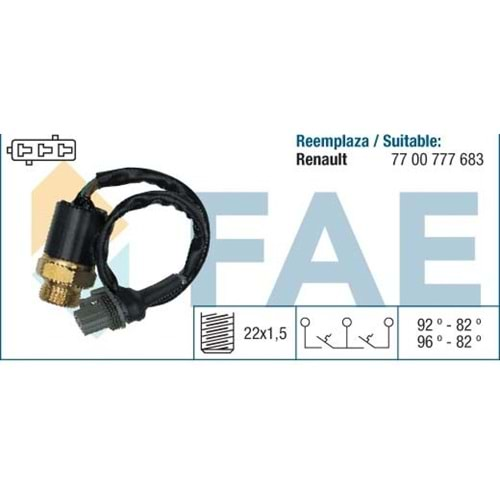 FAN MUSURU 82-92/82-96 REN. 19/21 UZUN KABLO