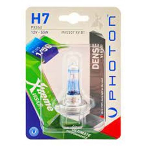 H7 12V 55W XTREME VISION + 150 FAZLA IŞIK (TEKLİ BLISTER)