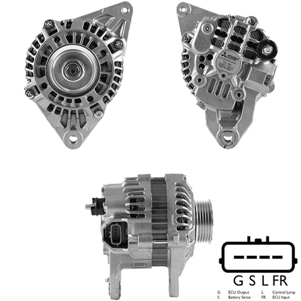 ALTERNATOR (URETIMDEN KALDIRILMISTIR) 12V 80 AMP MITSUBISHI COLT 1.3 - 1.5 - LANCER 1.3 - 1.6 - MIRAGE 1.5