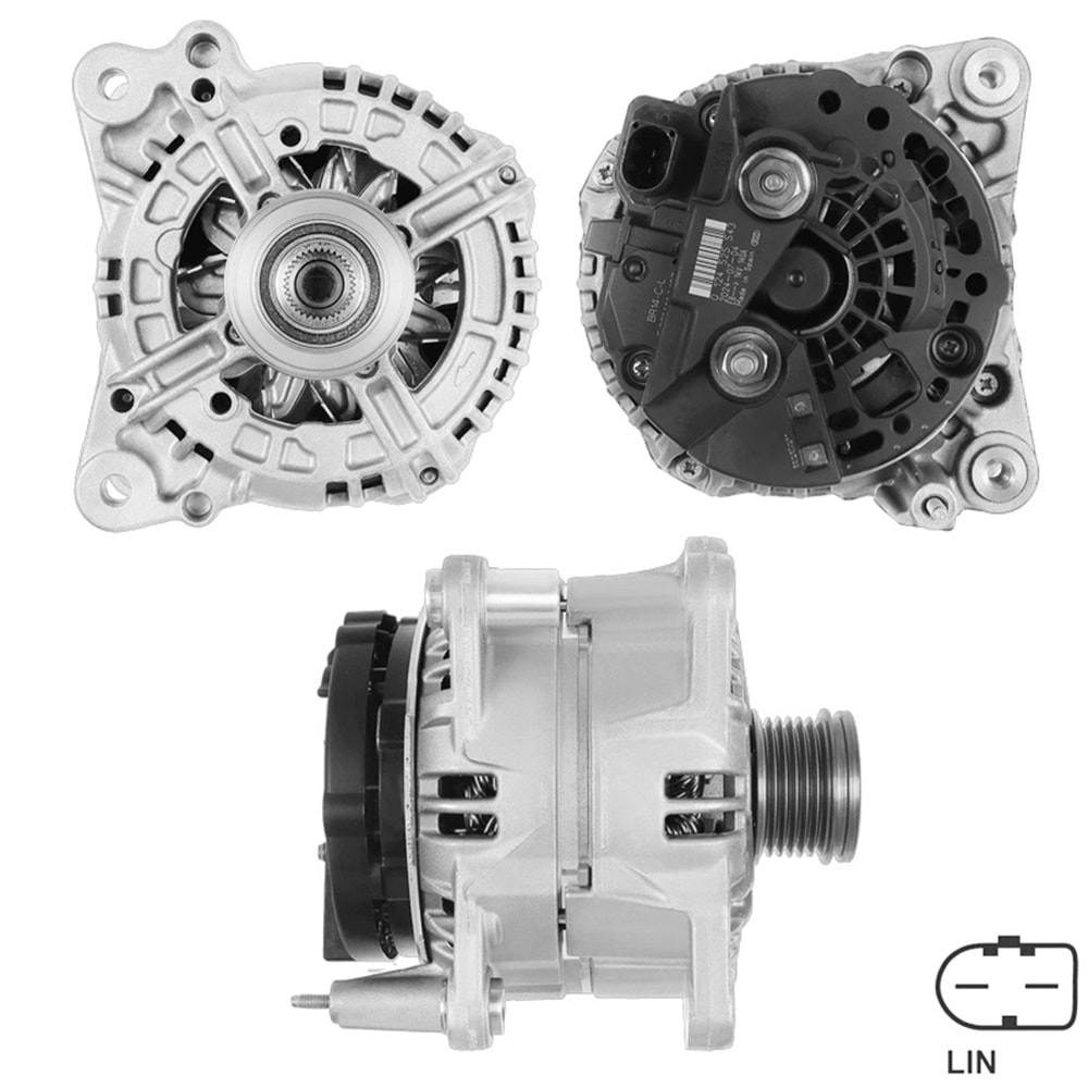 ALTERNATOR 12V 140 AMP AUDI / SEAT / VOLKSWAGEN GOLF - PASSAT - TIGUAN 1.4 / SKODA OCTAVIA 1.4 (0124525188)
