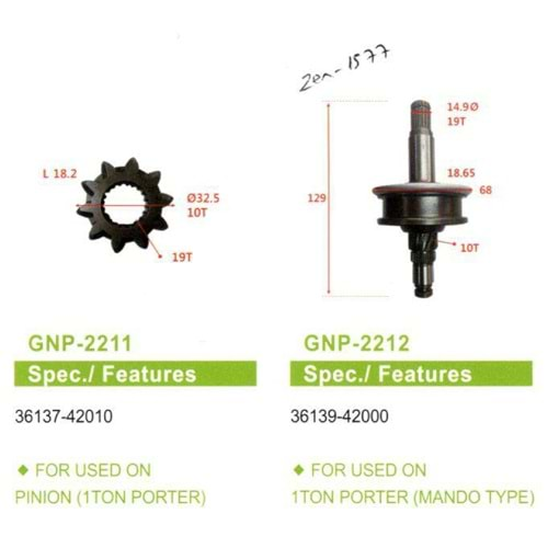 MARS DISLISI (UMD-5449) (GNP-2234) 10 DIS HYUNDAI H100 + DISLI KAFASI