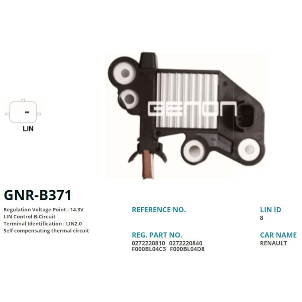 ALTERNATOR KONJEKTOR 12V NISSAN QASHQAI - X-TRAIL 1.6 DCI / OPEL VIVARO 1.6 CDTI / RENAULT KADJAR - KALEOS - TALISMAN - T