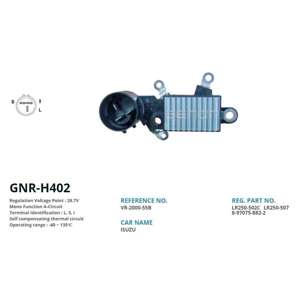 ALTERNATOR KONJEKTOR 24V ISUZU CHAMPION (L, S, I)