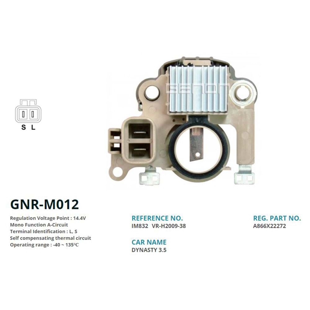 ALTERNATOR KONJEKTOR 12V MITSUBISHI PAJERO - COLT - LANCER - GALANT / CLARK FORKLIFT / PROTON (L, S)