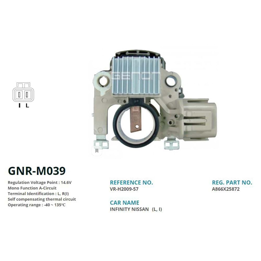 ALTERNATOR KONJEKTOR 12V NISSAN INFINITI (L, R(I))