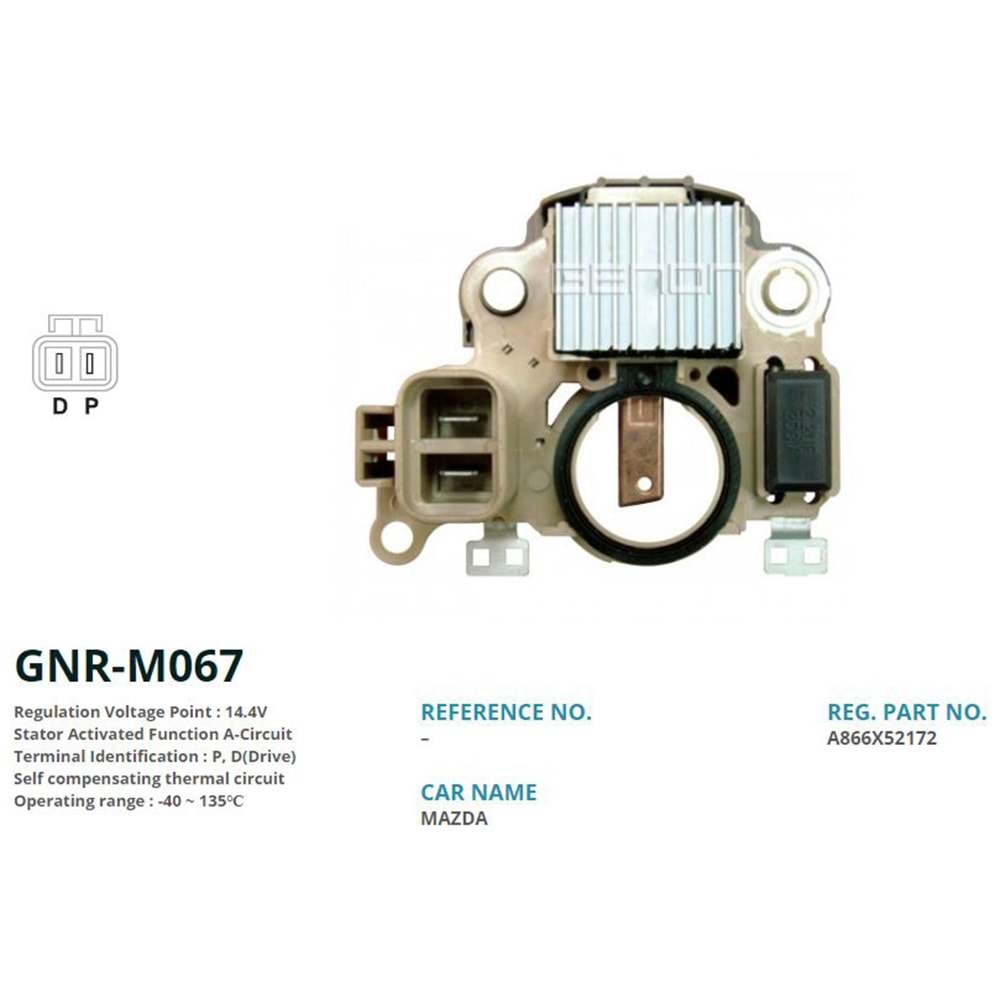 ALTERNATOR KONJEKTOR 12V MAZDA 3 / MAZDA 5 (P, D(Drıve))