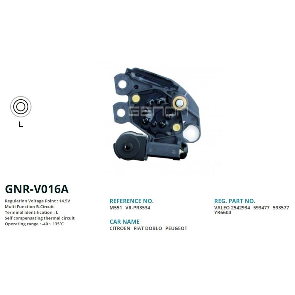 ALTERNATOR KONJEKTOR 12V FIAT ALBEA MULTIJET / DOBLO MULTIJET YENI MODEL TEK CIVATALI (L)