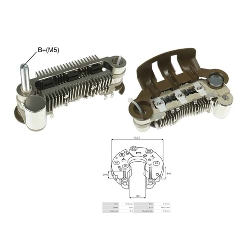 ALT. DIOT TABLASI 75MM HYUNDAI / MITSUBISHI COLT 1.2-1.3-1.5 / LANCAR 1.2-1.5