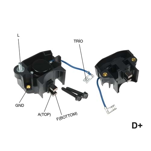 ALT. KONJEKTOR 12V CITROEN / PEUGEOT 605 / RENAULT 19 TEK CIVATA + TEK KABLO