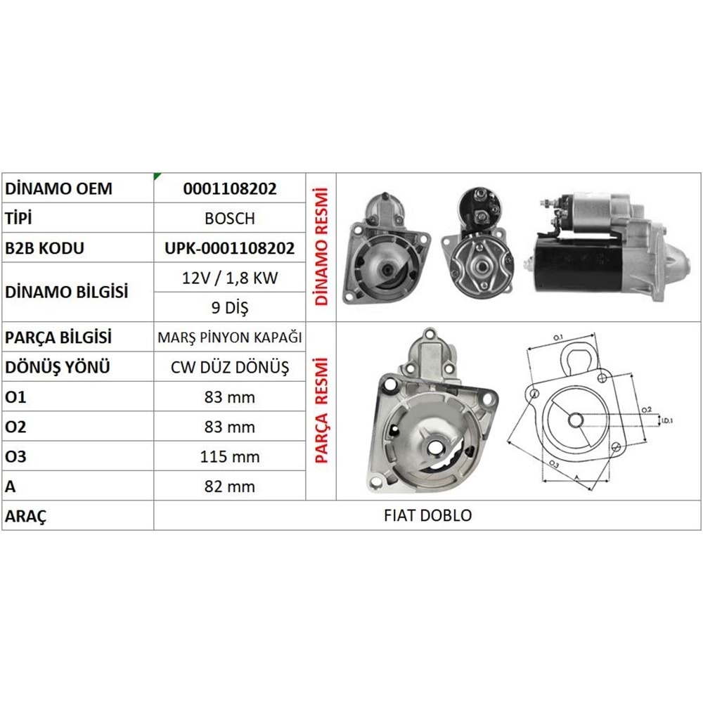 MARS PINYON KAPAGI (ORIJINAL) ALFA ROMEO / CADILLAC / CHEVROLET / FIAT / LANCIA / OPEL / SAAB / VAUXHALL (0001108202)