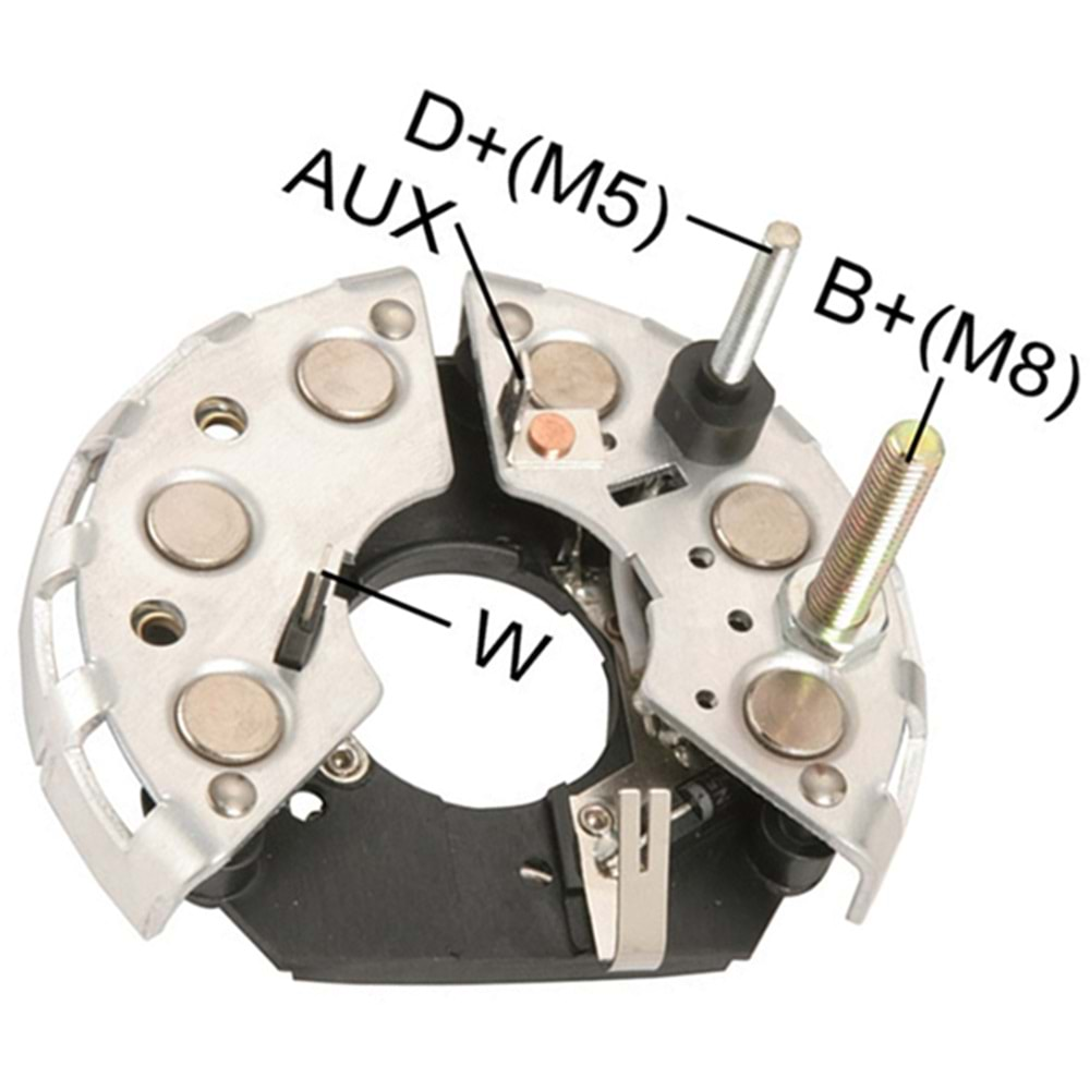 ALTERNATOR DIOT TABLASI DEV FATIH / MAN / VOLVO (2 FIS+2 CIVATA+DEVIR SAAT CIKISLI) 114MM