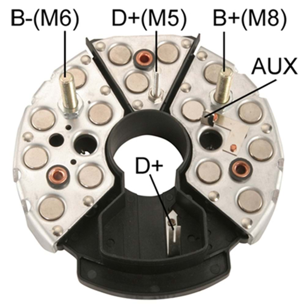 ALTERNATOR DIOT TABLASI MERCEDES / SCANIA / MAN / KHD / IVECO 15 DIOTLU 145MM
