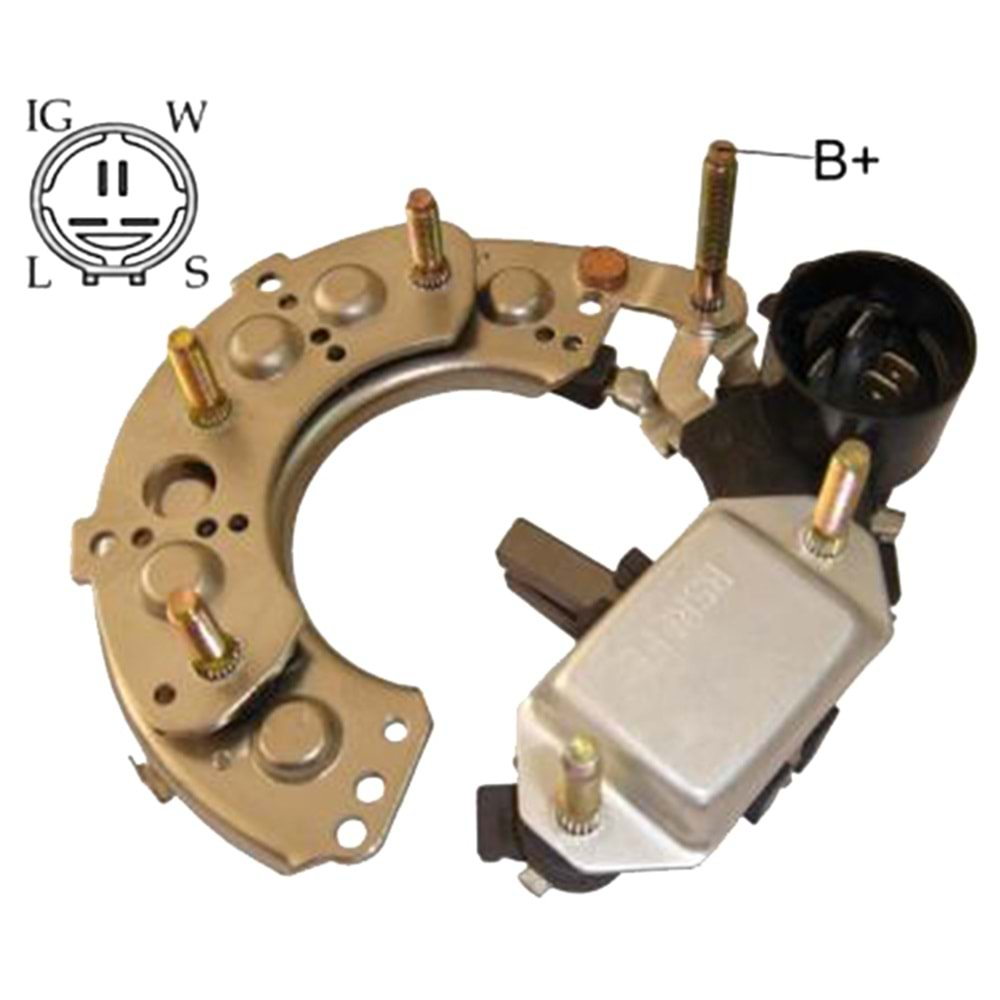 ALTERNATOR DIOT TABLASI 12V IG-L-W-S TERMINAL OPEL VECTRA 1 - 7D 4 FIS YUVARLAK SOKET (DIOT TABLASI + KONJEKTOR) (UWA-3570)