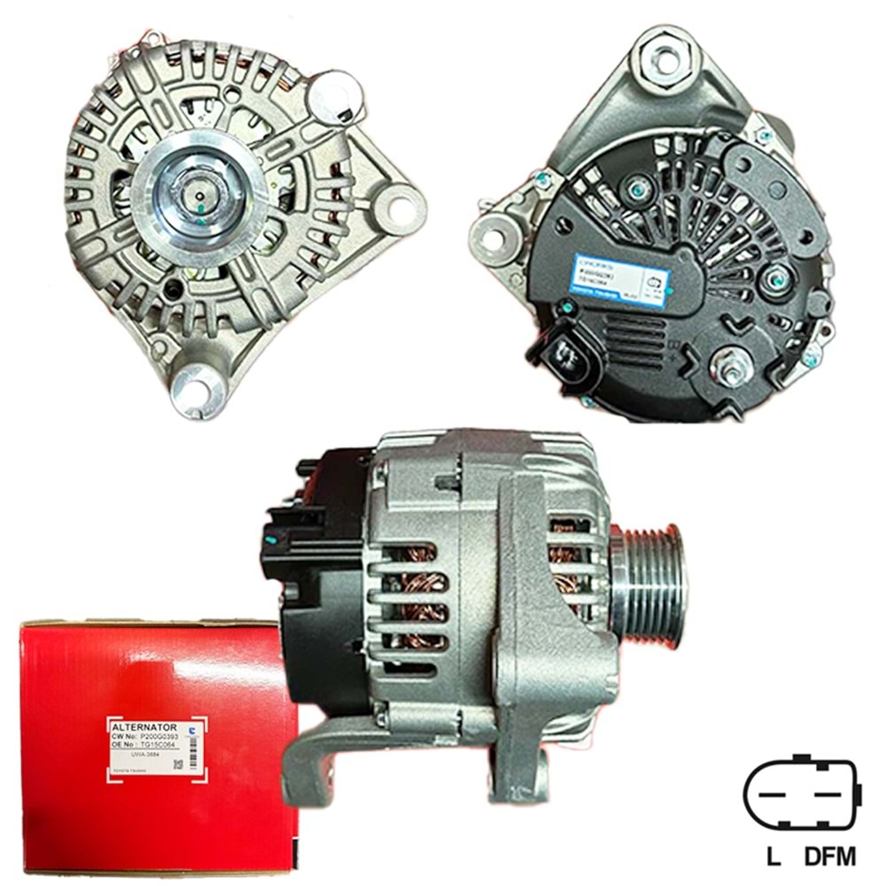 ALT. ALTERNATOR (TOYOTA TSUSHO) 12V 150 AMP BMW 318 - 320 - 330 2.0D - X3 2.0D - 3.0D - X5 3.0D (L-DFM)