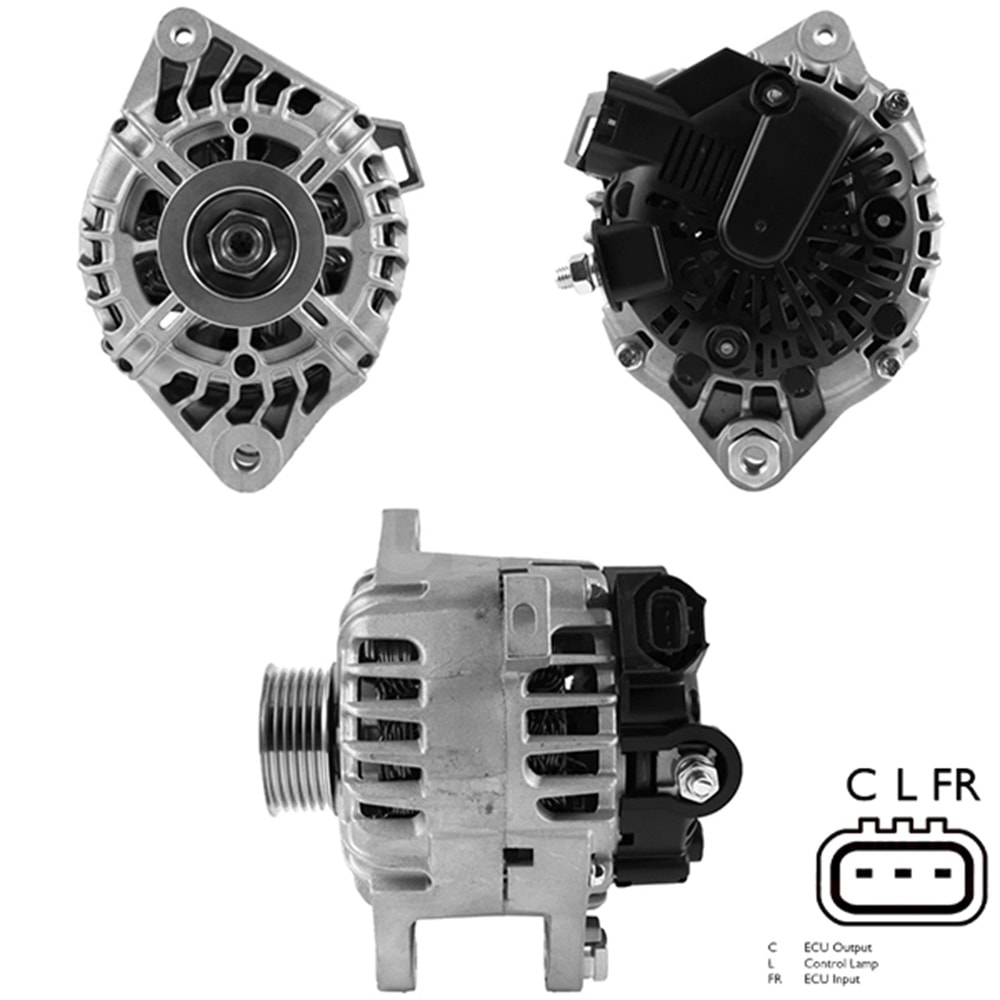 ALT. ALTERNATOR 12V 90 AMP HYUNDAI ACCENT I30 1.4 - 1.6 - I40 - IX35 1.6 / KIA CEED - RIO 1.4 - 1.6 - CERATO - SPORT