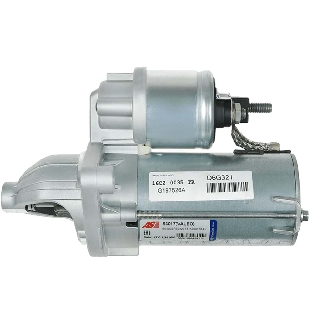 MARS MOTORU 12V 1,3 KW 9 DIS ALFA ROMEO / FIAT / LANCIA (1.3 MULTIJET) / OPEL / VAUXHALL (1.3 CDTI) (UMM-3220)