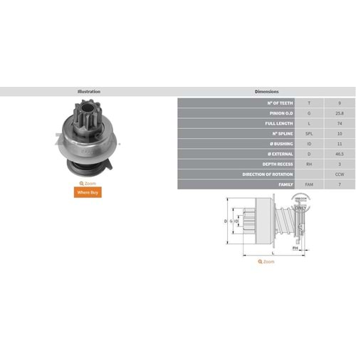 MARS DISLISI 9 DIS VOLKSWAGEN TRANSPORTER 1.6 - 1.9 - 2.0 (CCW)