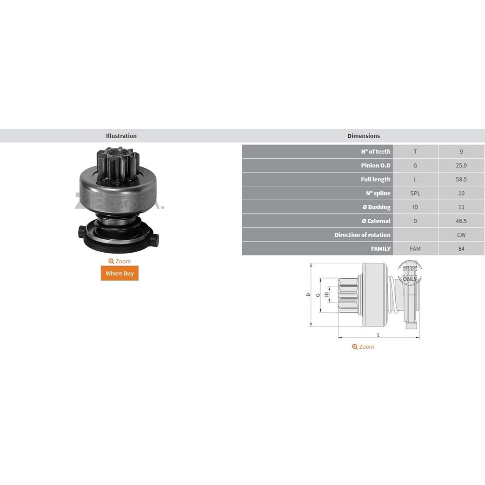 MARS DISLISI 9 DIS CHRYSLER GRAND CARAVAN 3.0 - SPIRIT - VOYAGER 2.5 - 3.0