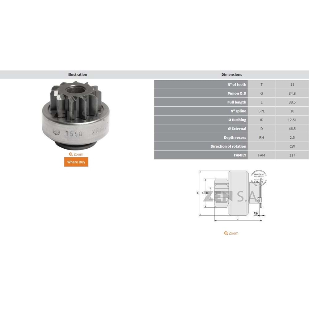 MARS DISLISI 11 DIS OPEL ASTRA F - CORSA - VECTRA A-B