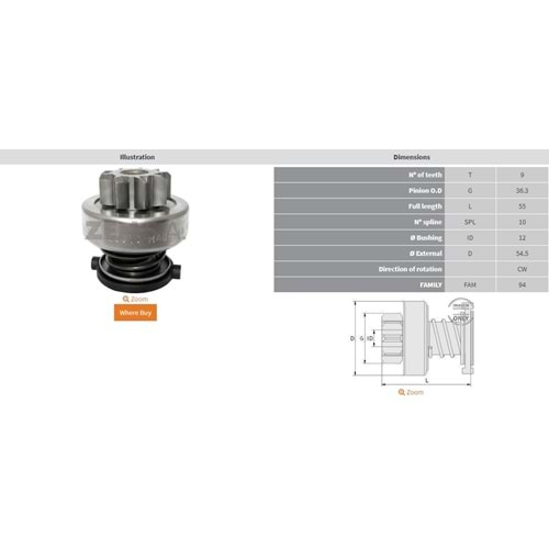 MARS DISLISI 9 DIS FIAT DUCATO 2.3 - 2.8 JTD / CITROEN JUMPER / PEUGEOT BOXER 2.8 HDI