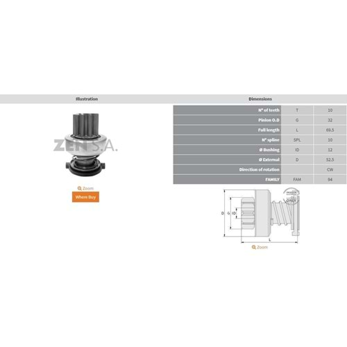 MARS DISLISI 10 DIS FORD CARGO C 1216 - 1412 - 1416 - 1617 - 1621 - F4000 / MERCEDES BENZ L - LA - LP / VOLKSWAGE