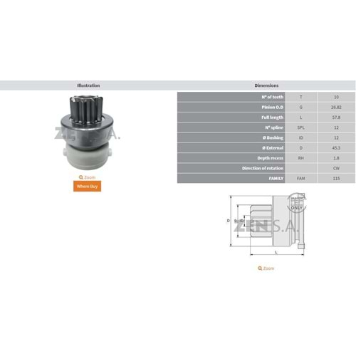 MARS DISLISI 10 DIS FORD FIESTA 1.25 - 1.4 - FOCUS 1.6