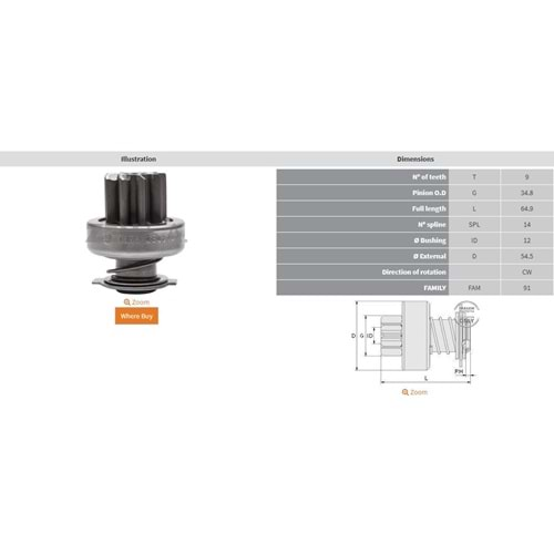 MARS DISLISI 9 DIS ATLAS COPCO / DEUTZ KHD (16.911.538)