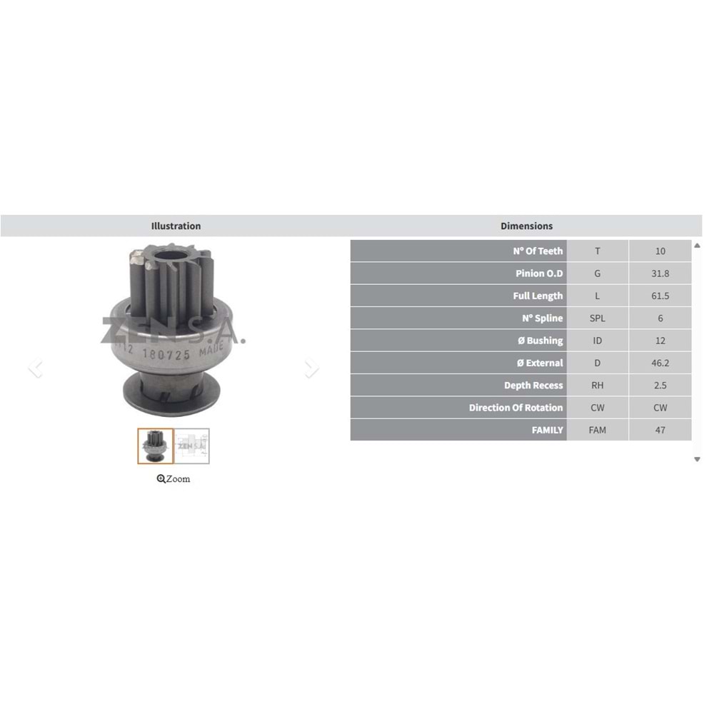 MARS DISLISI 10 DIS DODGE NITRO / JEEP WRANGLER 2.8L DIZEL