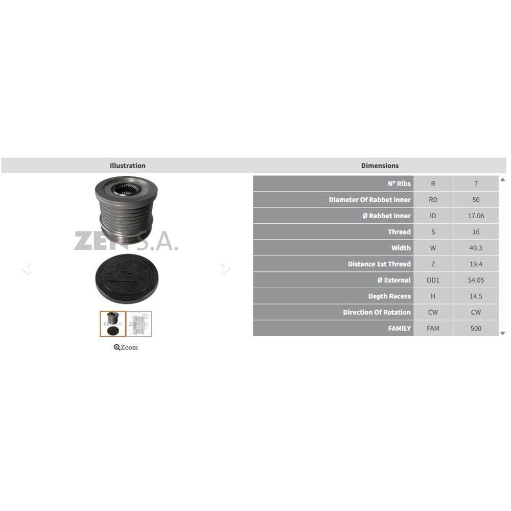 ALT. KASNAK MERCEDES E 280 - E 320 - GL 320 - ML320 - ML350 - SPRINTER 3.0 CDI / JEEP GRAND CHEROKEE 3.0 CRD (7