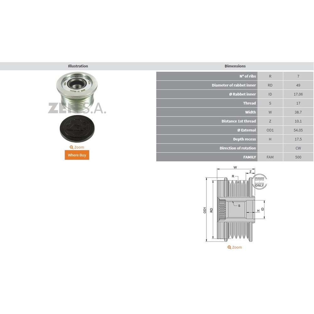 ALTERNATOR KASNAK NISSAN QASHGQI - X-TRAIL / OPEL MOVANO / RENAULT / VAUXHALL (7 KANAL)