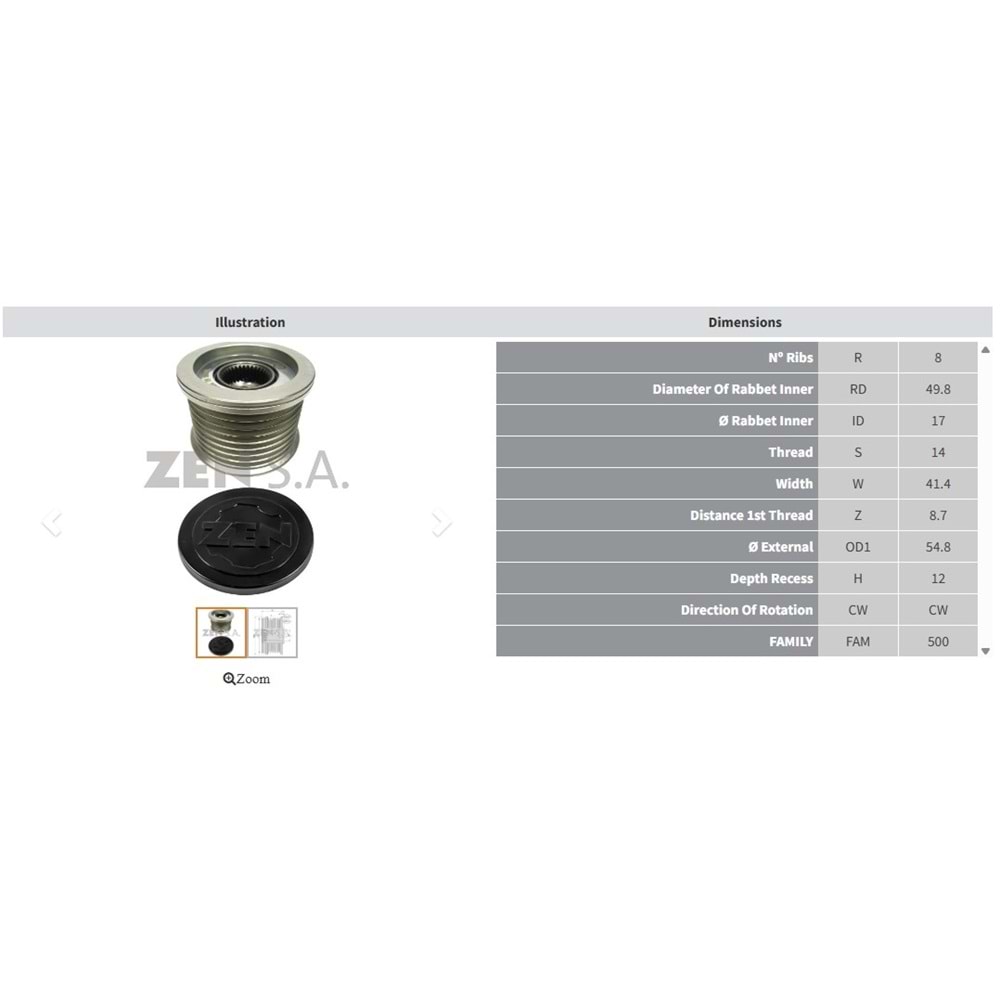 ALT. KASNAK BMW 330 - 435 - 528 - 530 - 630 - 730 - X3 3.0 I / JEEP GRAND CHEROKEE 3.1 TD (8 KANAL)