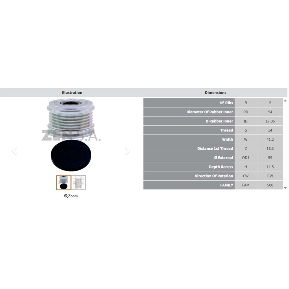 ALT. KASNAK FIAT 500 L - 500 X 1.4 / ALFA ROMEO GIULIETA 1.4 / JEEP RENEGADE 1.4 (5 KANAL)