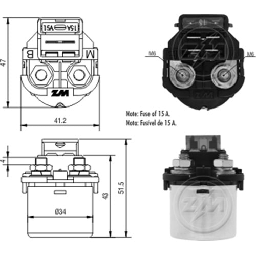 MARS OTOMATIGI 12V HONDA BIZ 125 ES - CG 150 - NXR 125 BROSS ES - NXR 150 BROSS - TITAN ES - XLR 125