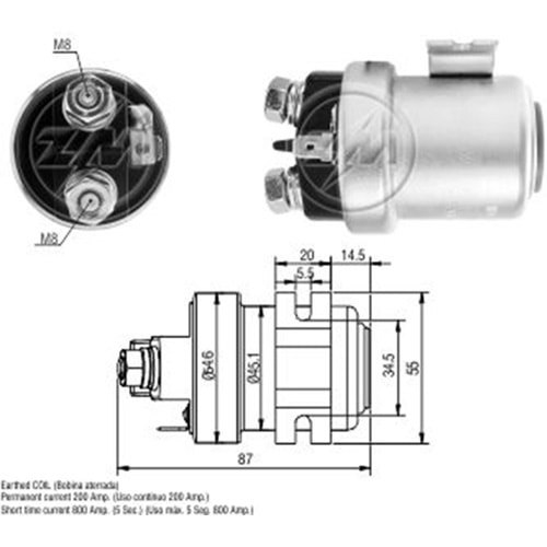 MARS OTOMATIGI 12V 200 AMPER UNIVERSAL TIP ARA OTOMATIK (TEK FIS)