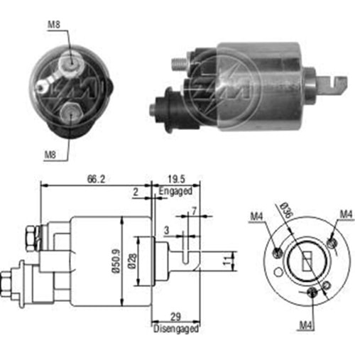 MARS OTOMATIGI 12V HONDA CIVIC - ACCORD YENI MODEL (KISA PISTON) (SMTSBA-0609)