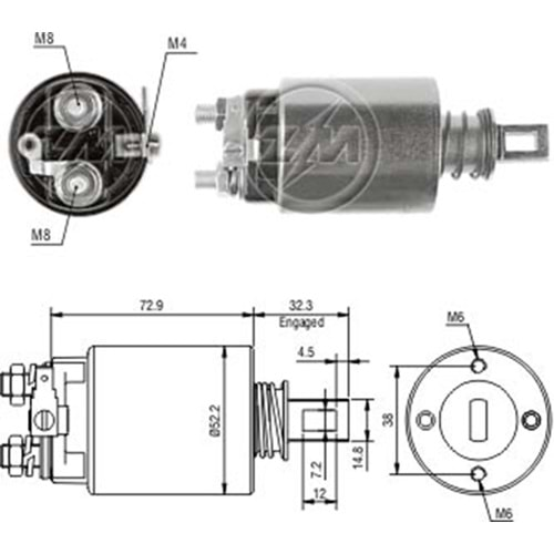 MARS OTOMATIGI 12V AUDI 5000 / FORD SKID STEER LOADER - TRACTOR / NEW HOLLAND TRACTOR / VOLVO 240