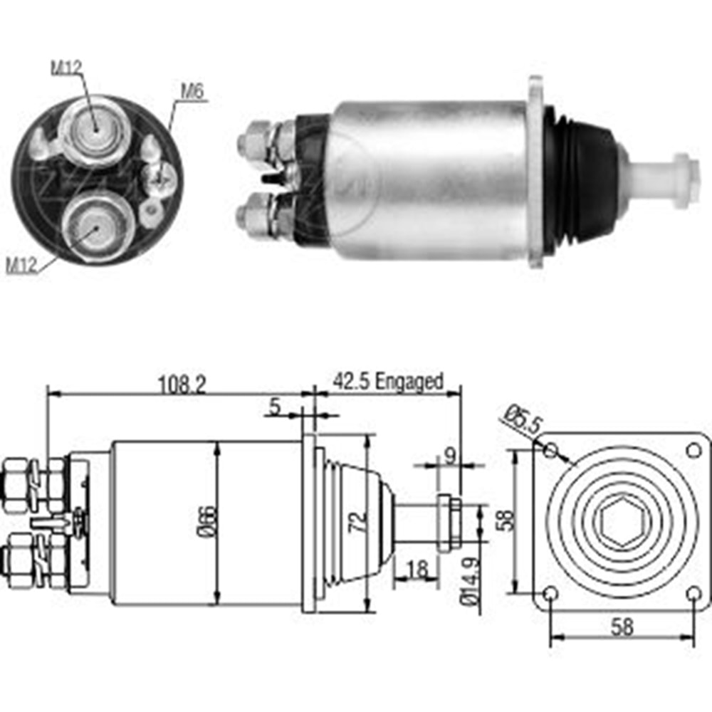 MARS OTOMATIGI 24V MERCEDES-BENZ ACTROS 1941 (KISA CIVATALI)