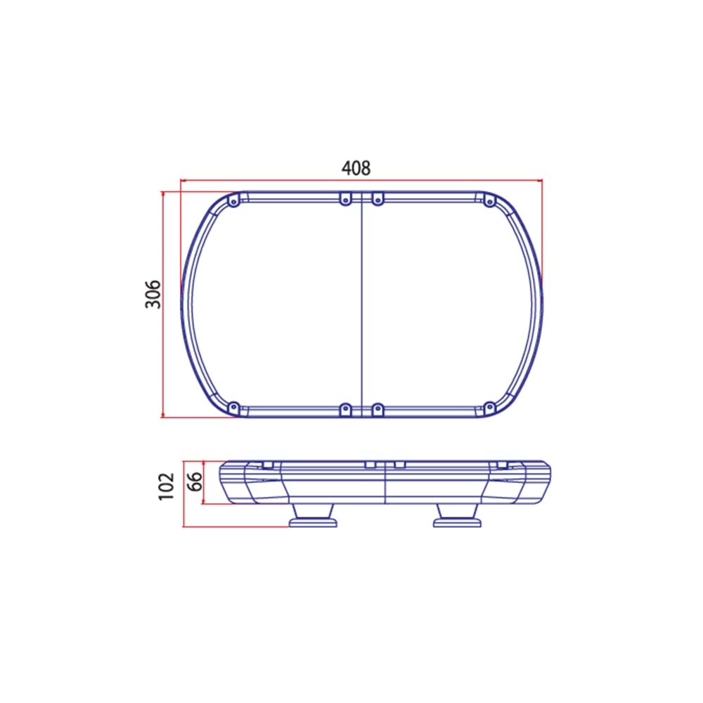 TRAFIK IKAZ LAMBASI LED MAVI KOMPLE RENKLI
