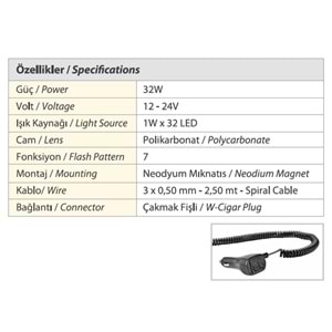 TRAFIK IKAZ LAMBASI LED SARI-KIRMIZI KOMPLE SEFFAF