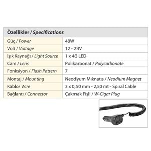 TRAFIK IKAZ LAMBASI LED SARI