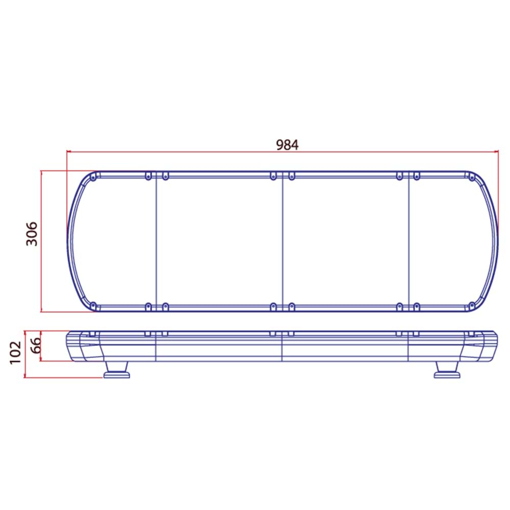 TRAFIK IKAZ LAMBASI LED MAVI KOMPLE RENKLI