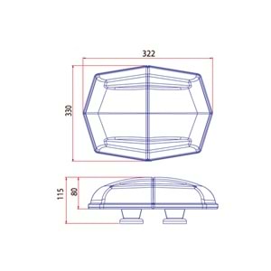 TRAFIK IKAZ LAMBASI LED KIRMIZI KOMPLE SEFFAF