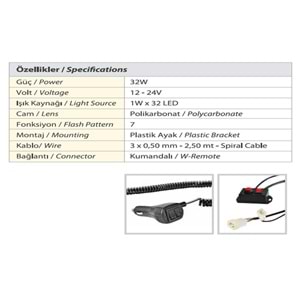 TRAFIK IKAZ LAMBASI LED SARI-KIRMIZI